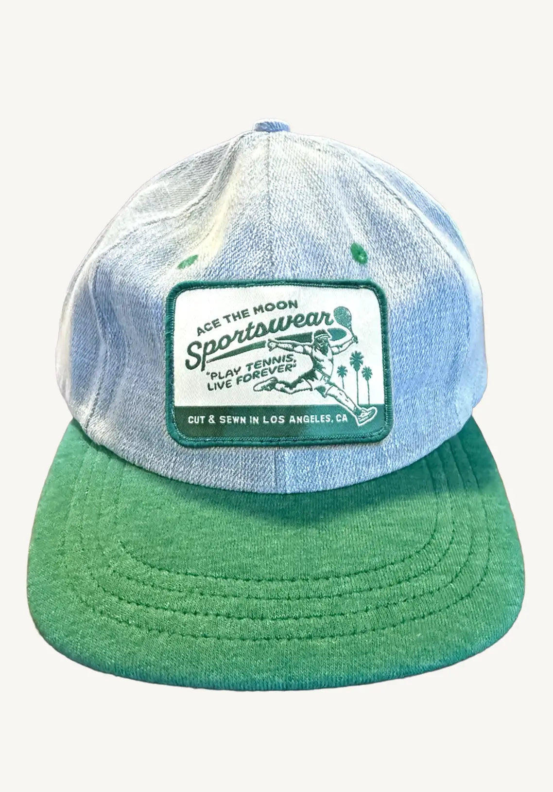Play Tennis, Live Forever Denim-Fleece Hat