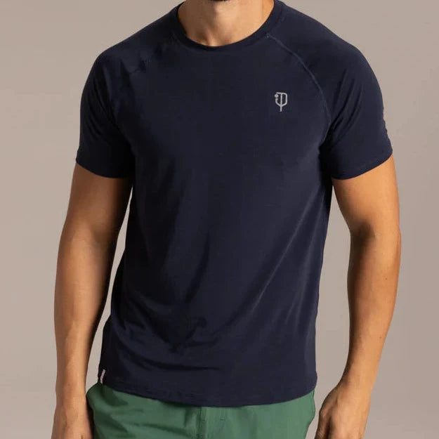J.Pritchard Men's 5.0 Short Sleeve Tee - Pritchard Green/Bainbridge Blue/Heather Grey