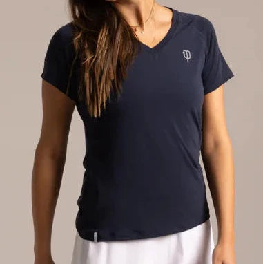 J.Pritchard Women's 5.0 Short Sleeve Tee - Clubhouse White/Bainbridge Blue/Pritchard Green