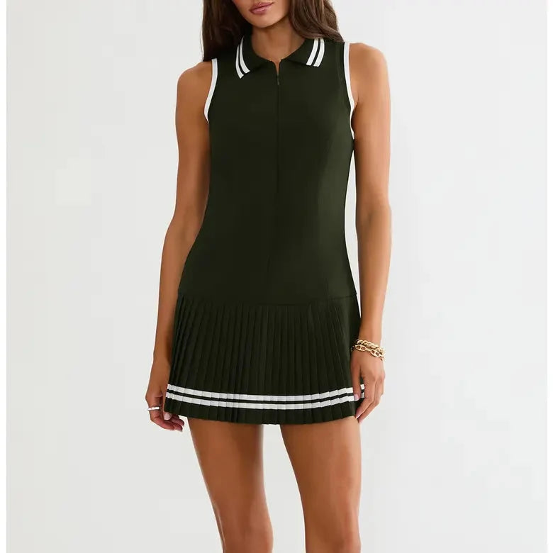 Beach Riot Bria Pleated Sleeveless Mini Dress