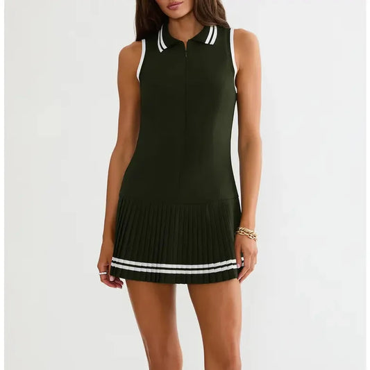 Beach Riot Bria Pleated Sleeveless Mini Dress
