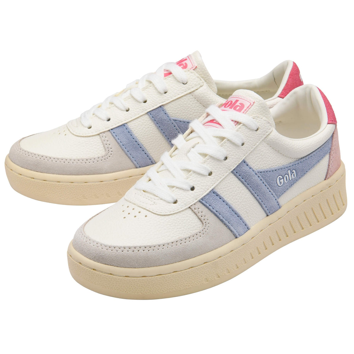 Gola Classics Women's Grandslam Trident Sneakers - White/Air/Fluro Pink