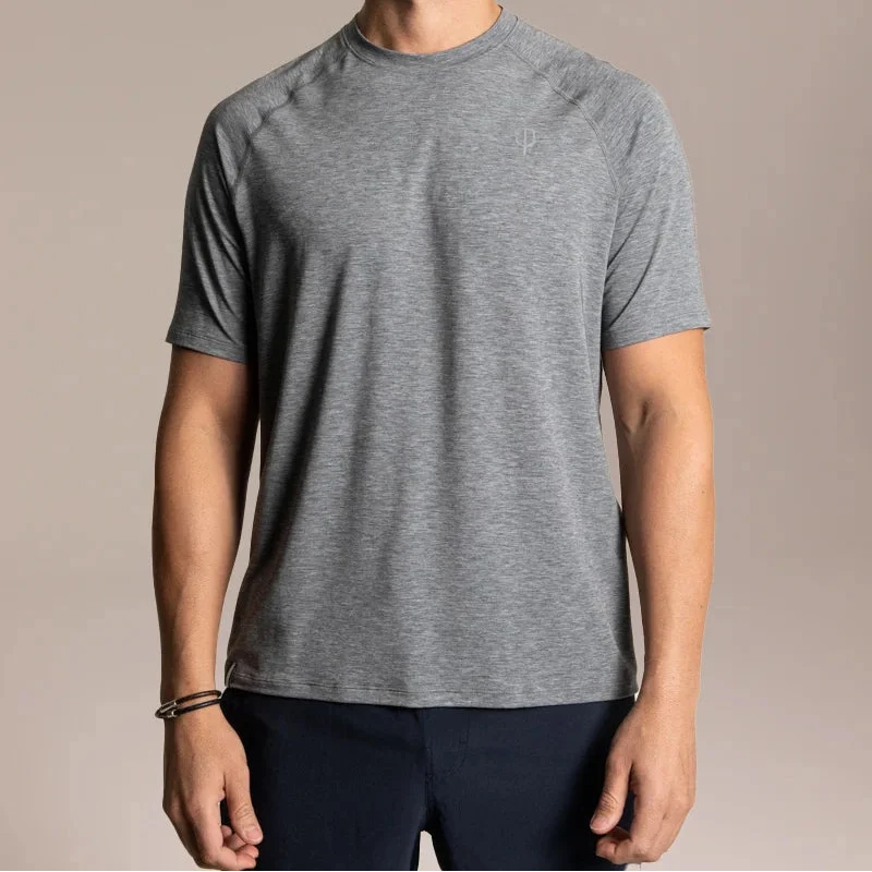 J.Pritchard Men's 5.0 Short Sleeve Tee - Pritchard Green/Bainbridge Blue/Heather Grey