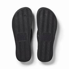 Archies Footwear Crystal Black Arch Support Flip Flops 9