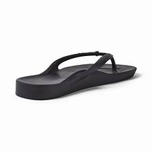 Archies Footwear Crystal Black Arch Support Flip Flops 9