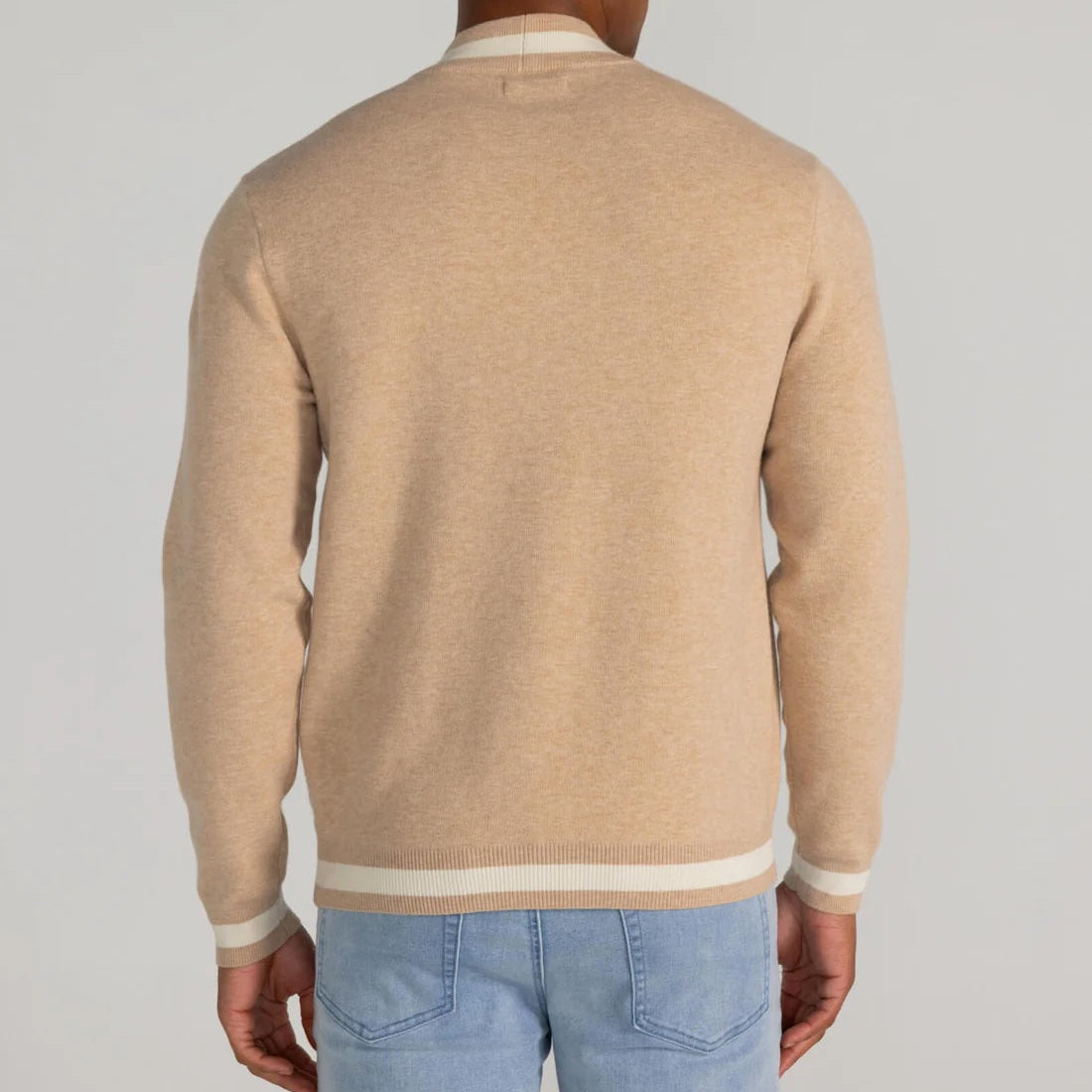 Redvanly Crestwell Bomber in Pale Khaki Medium