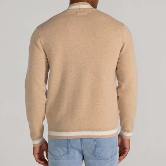 Redvanly Crestwell Bomber in Pale Khaki Medium
