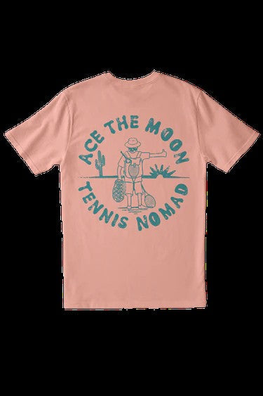 Ace The Moon The Tennis Nomad Tee Peach Small