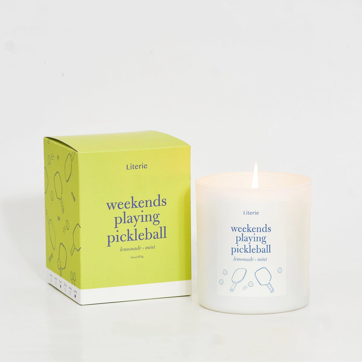 Literie Weekends are for playing pickleball candle Regular