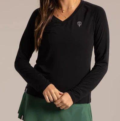 J.Pritchard Women's 5.0 Long Sleeve Tee Pure Black