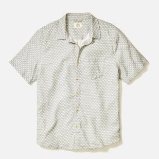 Marine Layer Stretch Selvage Short Sleeve Shirt - Pink or Aqua
